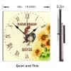Farm Fresh Eggs Roman Numerals Retro Wall Clocks Silent Non-Ticking Wooden Wall Clocks for Grandparents with Poor Vision Farmhouse Wall Clock for Xmas Farmhouse Easy to Read 10 in view 2
