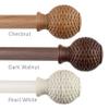 A&F Rod Dcor - Braxton 1" Faux Wood Curtain Rod 66-120 inch - Chestnut view 2