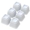 Whynonap Bed Risers 4 Inch Heavy Duty Bed Elevators, Set of 6 Lifts Up 3,000 lbs Furniture Riser for Sofa and Table, White view 1