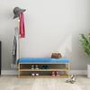 LHHL Coat Rack Entryway Shoe Bench Entry Hall Tree with 2-Tier Storage Shelves Industrial Coat Shoe Racks with 4 Hooks 4-in-1 Design Metal Frame Easy Assembly view 2