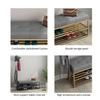 LHHL Coat Rack Entryway Shoe Bench Entry Hall Tree with 2-Tier Storage Shelves Industrial Coat Shoe Racks with 4 Hooks 4-in-1 Design Metal Frame Easy Assembly view 4