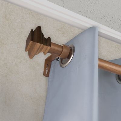 A&F Rod Dcor - Faye 1" Faux Wood Curtain Rod 120-170 inch - Chestnut