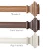A&F Rod Dcor - Faye 1" Faux Wood Curtain Rod 120-170 inch - Chestnut view 2