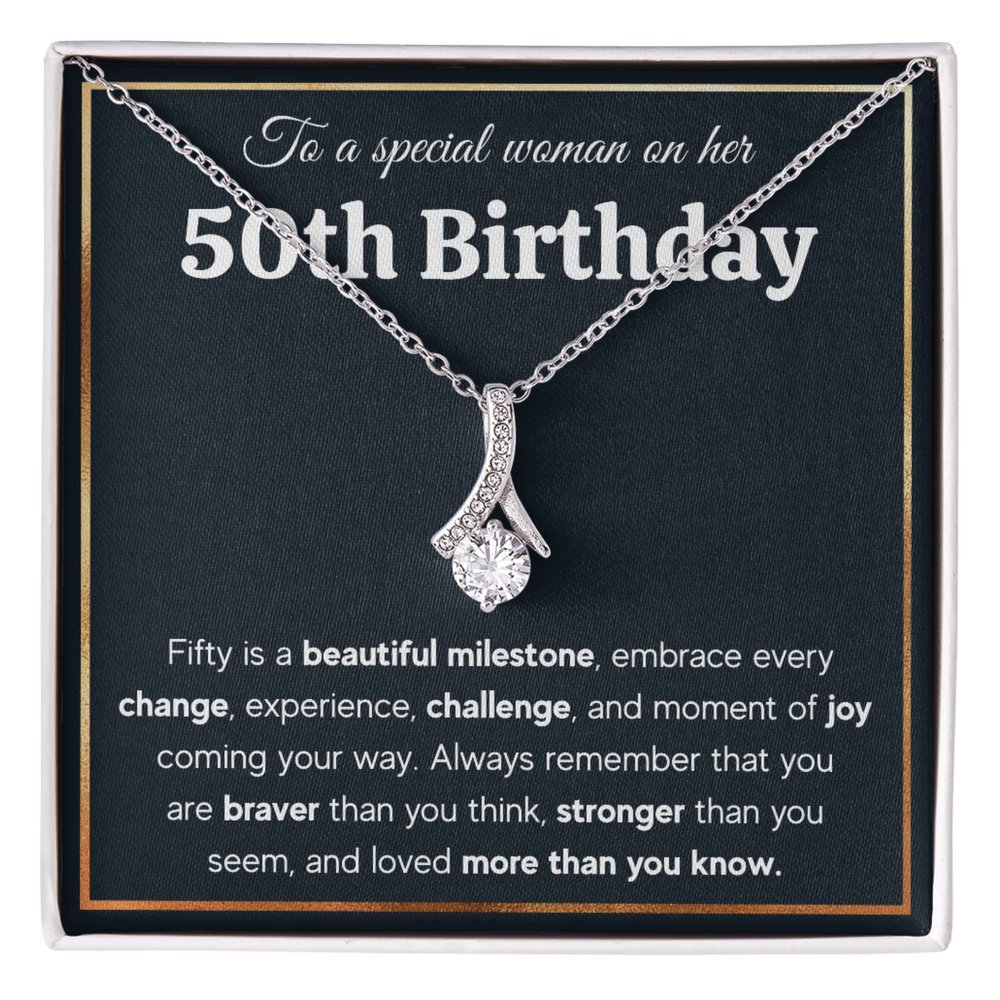 FG Family Gift Mall 50th Birthday Gifts For Women, Cool Gifts For 50 Year Old Woman Turning 50 and Fabulous, Happy Fifty Bday Gift Ideas (Standard Box, Milestone Alluring)