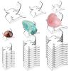 (36 PCS 3 Size Display Stand,Acrylic Rock Display Stands,Clear Display Easel Stands Pedestal for Crystal Geodes Rock Mineral Agate Fossil Coral Crystal/Gemstone Small Collectibles Display Stands view 1