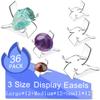 (36 PCS 3 Size Display Stand,Acrylic Rock Display Stands,Clear Display Easel Stands Pedestal for Crystal Geodes Rock Mineral Agate Fossil Coral Crystal/Gemstone Small Collectibles Display Stands view 3