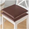 1/2/4 Packs Leather Chair Pads Square Chair Cushions Office Dining Room Seat Cushion with Machine Washable Cover, Durable Leather Soft Pad (Color : A-Dark Brown, Size : 40 * 40cm*2 Packs) view 1