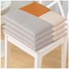 1/2/4 Packs Leather Chair Pads Square Chair Cushions Office Dining Room Seat Cushion with Machine Washable Cover, Durable Leather Soft Pad (Color : B-Light Grey, Size : 45 * 45cm*4 Packs) view 1