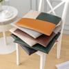 1/2/4 Packs Leather Chair Pads Square Chair Cushions Office Dining Room Seat Cushion with Machine Washable Cover, Durable Leather Soft Pad (Color : B-Light Grey, Size : 45 * 45cm*4 Packs) view 3