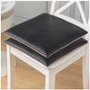 1/2/4 Packs Leather Chair Pads Square Chair Cushions Office Dining Room Seat Cushion with Machine Washable Cover, Durable Leather Soft Pad (Color : A-Black, Size : 45 * 45cm*2 Packs) view 1