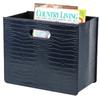 HofferRuffer Magazine Basket Holder, Foldable Magazine Rack, Document File Holder Organizer, File Folder, Newspaper Storage Bin Organizer for Home or Office (Dark Blue) view 1