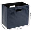 HofferRuffer Magazine Basket Holder, Foldable Magazine Rack, Document File Holder Organizer, File Folder, Newspaper Storage Bin Organizer for Home or Office (Dark Blue) view 2