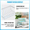 7 code Large Dish Drying Rack, 2-Tier Dish Racks for Kitchen Counter, Detachable Large Capacity Dish Drainer Organizer with Utensil Holder, Dish Drying Rack with Drain Board, White view 4