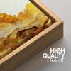 SIGNWIN Framed Canvas Print Wall Art Vibrant Golden Smoke Wave Bird Sky Landscape Abstract Shapes Illustrations Minimalism Decorative Relax/Calm for Living Room, Bedroom, Office - 16"x24"x3 Natural view 4