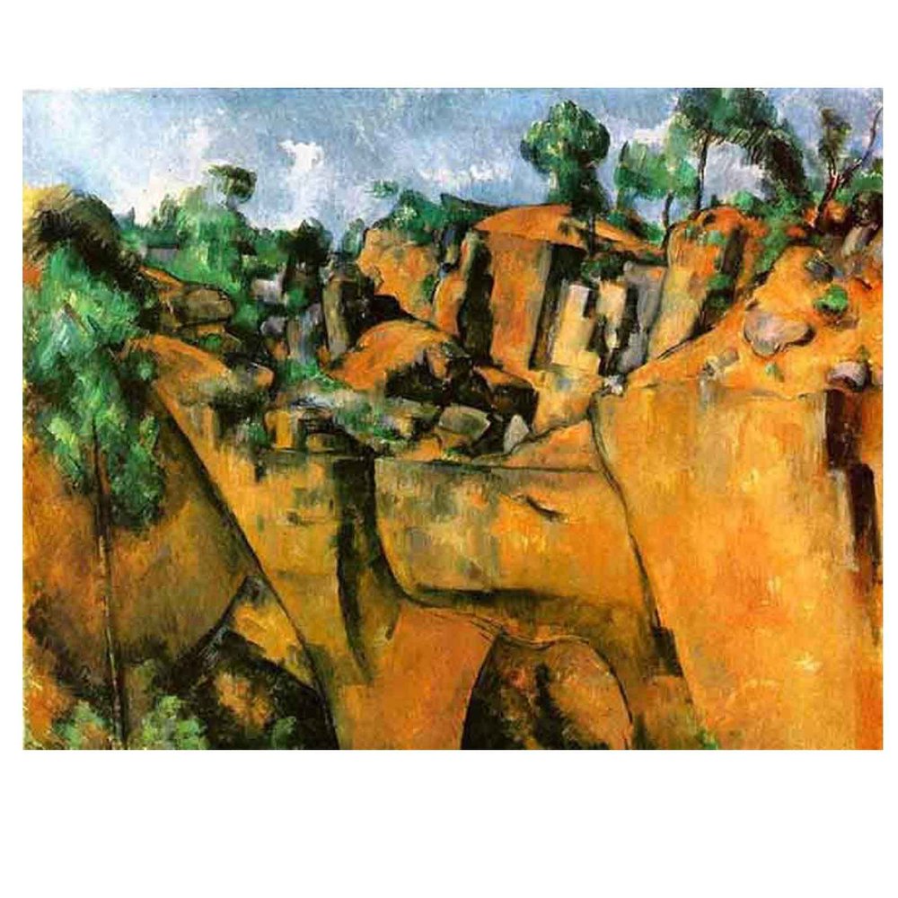 Canvas Oil Paintings Paul CzanneBibemus QuarryWall Art Posters and Prints Canvas Wall Art Impressionism Pictures for Living Room and Bedroom Home Decor20x26cm8x10inch,Unframed)