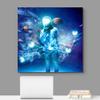 wall26 Canvas Print Wall Art Vibrant Neon Light Helmet Astronaut Galaxy Astronomy & Space Fantasy & Sci-Fi Digital Art Pop Art Decorative Futuristic Cool for Living Room, Bedroom, Office - 12"x12" view 2