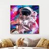 wall26 Canvas Print Wall Art Vibrant Astronaut Neon Rainbow Light Landscape Astronomy & Space Fantasy & Sci-Fi Digital Art Pop Art Decorative Futuristic for Living Room, Bedroom, Office - 12"x12" view 3