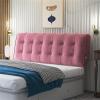 Headboard Cushion King Headboard Slipcover Bed Backrest Cushion Large Wall Pillow Bolster Wedge Support Pillow Washable Cover for Dorm Room Hotel,Pink,78.7"/200cm(King) view 1