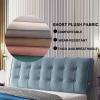 Headboard Cushion King Headboard Slipcover Bed Backrest Cushion Large Wall Pillow Bolster Wedge Support Pillow Washable Cover for Dorm Room Hotel,Pink,78.7"/200cm(King) view 2