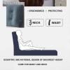 Headboard Cushion King Headboard Slipcover Bed Backrest Cushion Large Wall Pillow Bolster Wedge Support Pillow Washable Cover for Dorm Room Hotel,Pink,78.7"/200cm(King) view 3