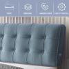 Headboard Cushion King Headboard Slipcover Bed Backrest Cushion Large Wall Pillow Bolster Wedge Support Pillow Washable Cover for Dorm Room Hotel,Pink,78.7"/200cm(King) view 4