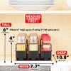 SpaceAid Pull Out Spice Rack Organizer for Cabinet, Heavy Duty Slide Out Seasoning Kitchen Organizer, Cabinet Organizer, with Labels, 7.7" W x10.75 D x4 H, 3 Drawers 1-Tier view 2