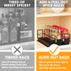 SpaceAid Pull Out Spice Rack Organizer for Cabinet, Heavy Duty Slide Out Seasoning Kitchen Organizer, Cabinet Organizer, with Labels, 7.7" W x10.75 D x4 H, 3 Drawers 1-Tier view 4