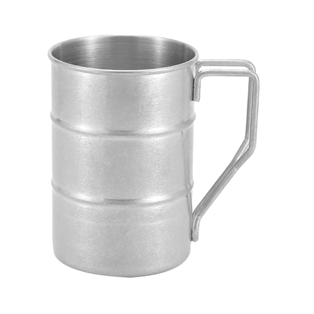 BESPORTBLE Travel Backpack Stainless Steel Camping Coffee Mug with Handle Vintage Metal Tea Cups Camping Cup for Camp Survival Hiking and Backpacking