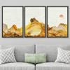 SIGNWIN Framed Canvas Print Wall Art Vibrant Golden Smoke Wave Bird Sky Landscape Abstract Shapes Illustrations Minimalism Decorative Relax/Calm for Living Room, Bedroom, Office - 16"x24"x3 Black view 3