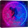 wall26 Canvas Print Wall Art Vibrant Retro Neon Light Astronaut Galaxy Astronomy & Space Fantasy & Sci-Fi Digital Art Pop Art Decorative Futuristic Cool for Living Room, Bedroom, Office - 12"x12" view 1