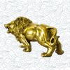 Addune African Wild Lion Figurine Gold Lion Statue for Home Decor Desk Animals Ornament Brass Handmade Art Collectible (Gold) view 4