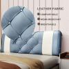 Headboard Pillow Large Headboard Cushion Bed Backrest Cushion Double Backrest Pad Waist Support Pillow Headboard Cover for Dorm Room Hotel Daybed Bed,Navy,70.8"/180cm(California King) view 2