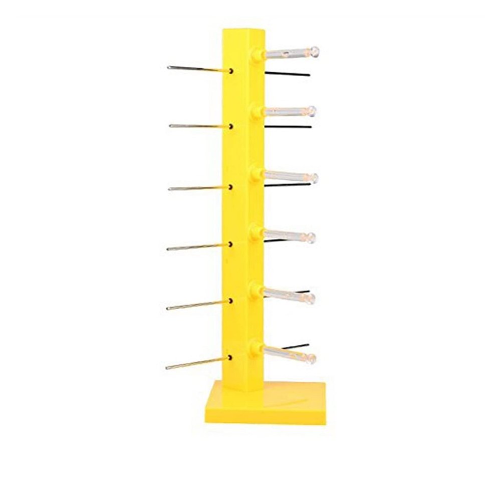 UNNS Fashion Design Glasses Storage Rack Holds 6 Pairs of Sunglasses Glasses Frame Glasses Counter Rack Display Stand (Color : Yellow)