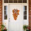 Fall Swag Thanksgiving Wreaths for Front Door, 19.7 Inch Fall Maple Swag, Autumn Sunflower Swag Front Door Swag with Fall Daisy Flower Ribbon, Harvest Swag for Autumn Decor, Without Lights view 2