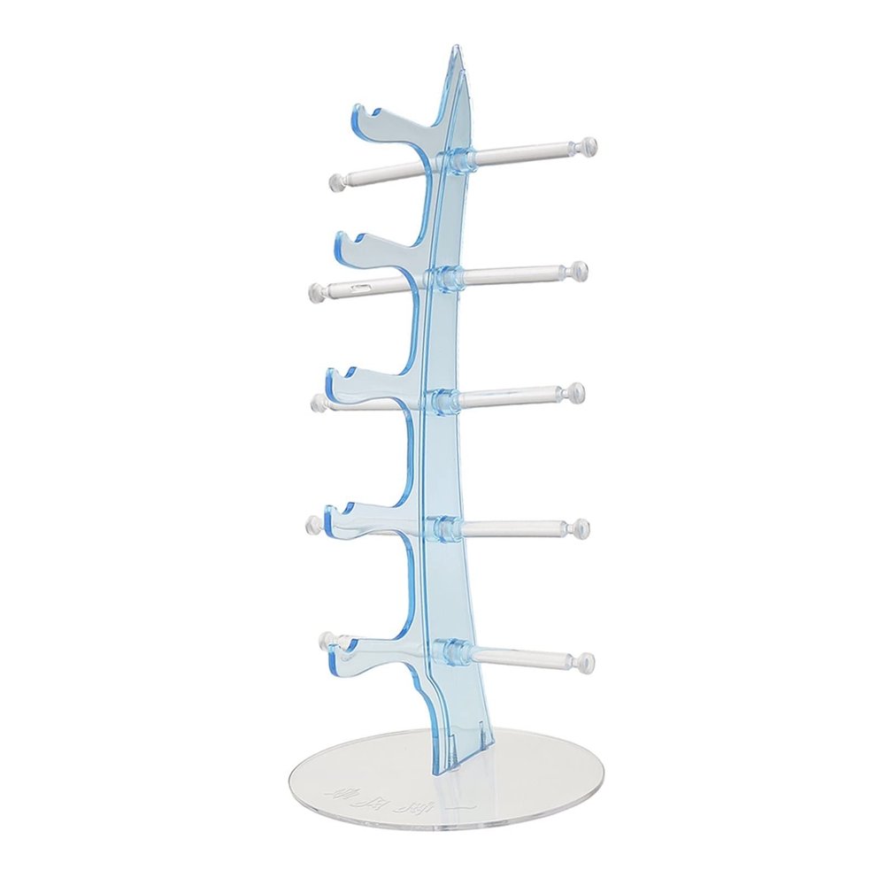 UNNS 5 Pairs of Glasses Display Stand Sunglasses Glasses Frame Display Stand Multifunctional Display Stand (Color : Blue)