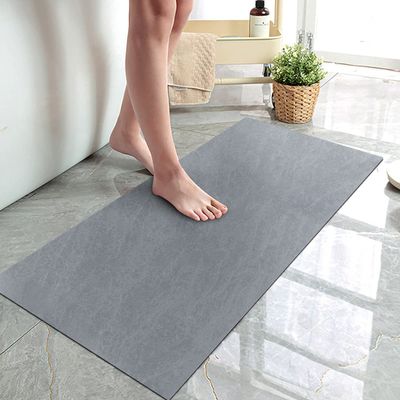 ARERQEWN Bath Mats for Bathroom,Absorbent Bathroom Floor Mats 24x48 Inches Quick Dry Bath Mat Rugs, Long Bathroom Rugs Runner in Front of Bathtub or Shower Room (Grey), 48*24