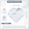 Crocon 50mm Howlite Heart stone Big Heart Shape Puff Stones Set 450+ Carats Pocket Crystal Healing Tumble Collection Palm Worry Stone Good Luck Charm Meditation Gift Craft Home Decor view 4