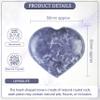 Crocon 50mm Lepidolite Heart stone Big Heart Shape Puff Stones Set 450+ Carats Pocket Crystal Healing Tumble Collection Palm Worry Stone Good Luck Charm Meditation Gift Craft Home Decor view 3