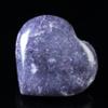 Crocon 50mm Lepidolite Heart stone Big Heart Shape Puff Stones Set 450+ Carats Pocket Crystal Healing Tumble Collection Palm Worry Stone Good Luck Charm Meditation Gift Craft Home Decor view 4