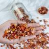 Crocon 1 LB Crushed Carnelian Chips Bulk Stones 2000+ Carats Natural Quartz Pieces Irregular Shape Gemstones for House Warming Gifts New Home and Chakra healing crystals Home Dcor gifts for women view 2