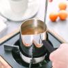 600ml Turkish Coffee Pot,Stainless Steel Milk Pot,Glossy Surface Saucepan Chocolate Melting Pot,High Temperature Resistant Butter Warmer Pot with Cleaning Brush for Home kitchen view 3