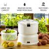 YESJrl 3 in 1 Electric Potato & Apple Peeler/Vegetable Dryer with Graters Automatic Peeling Machine, No Mess (1KG Capacity < 180s) view 3