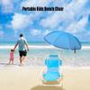 Kids Camping Chair Yellow Kids Beach Chair, Folding Portable Camping Chair with Sunshade Umbrella, Stable and Durable view 2