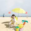 Kids Camping Chair Yellow Kids Beach Chair, Folding Portable Camping Chair with Sunshade Umbrella, Stable and Durable view 4