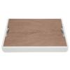 Alomejor 30L Storage Box Crate with Lid Folding Storage Box with Wooden Cover Panel for Home Outdoor(White) view 2