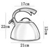 Tea Kettle Stovetop Whistling Stainless Steel Stove Top Kettle for Gas,Copper Tea Kettle Whistling Stove Top Stainless Steel with Heat Resistant Handle, Gas Electric Induction view 2