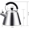 Tea Kettle Stovetop Whistling Stainless Steel Stove Top Kettle for Gas,Copper Tea Kettle Whistling Stove Top Stainless Steel with Heat Resistant Handle, Gas Electric Induction Compatible view 2