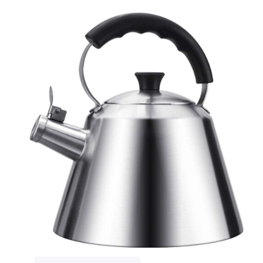 Tea Kettle Stovetop Whistling Stainless Steel Whistling Kettle 3L,Stove Top Whistling Tea Kettle Stainless Steel Teakettle Teapot with Heat-resistant Handle,Suitable for Induction Cookers,Gas Stoves,E