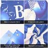 40th Birthday Banner Backdrop,BTZO Happy 40th Birthday Decorations,Blue Silver Fabric Photo Backdrop Background for Men and Women 40th Birthday Party,70.8 x 43.3Inch view 3