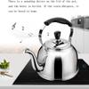 Tea Kettle Stovetop Whistling Stainless Steel Camping Kettle for Gas,Top Stainless Steel Whistling Tea Kettle Stove Top Teapot Pot, Thin Base, Lightweight, Fast Boiling view 2